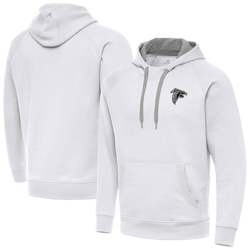 Atlanta Falcons Antigua Brushed Carbon Victory Pullover Hoodie - White - NFL