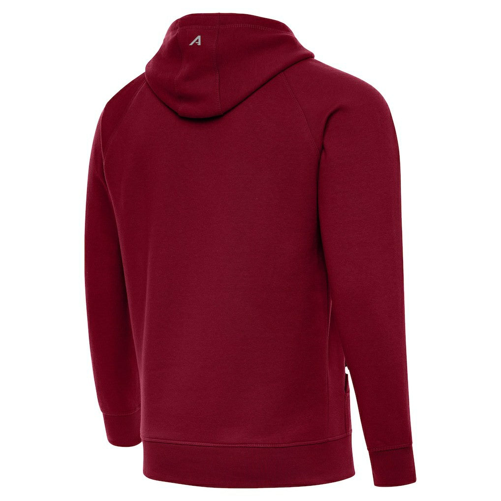 Arizona Cardinals Antigua Brushed Carbon Victory Pullover Hoodie - Cardinal - NFL