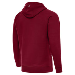 Arizona Cardinals Antigua Brushed Carbon Victory Pullover Hoodie - Cardinal - NFL