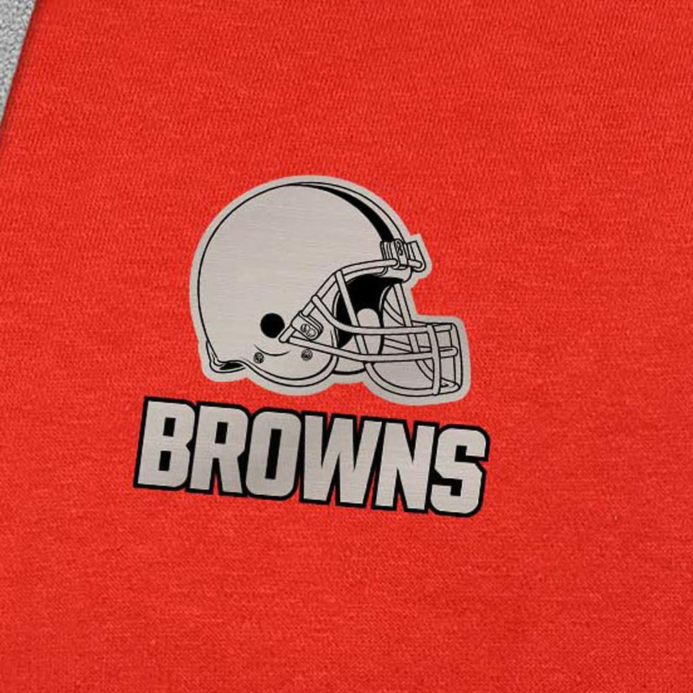 Cleveland Browns Antigua Brushed Carbon Victory Pullover Hoodie - Orange - NFL