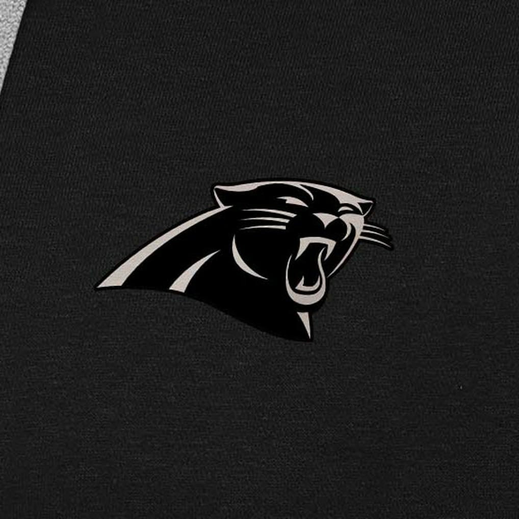 Carolina Panthers Antigua Brushed Carbon Victory Pullover Hoodie - Black - NFL