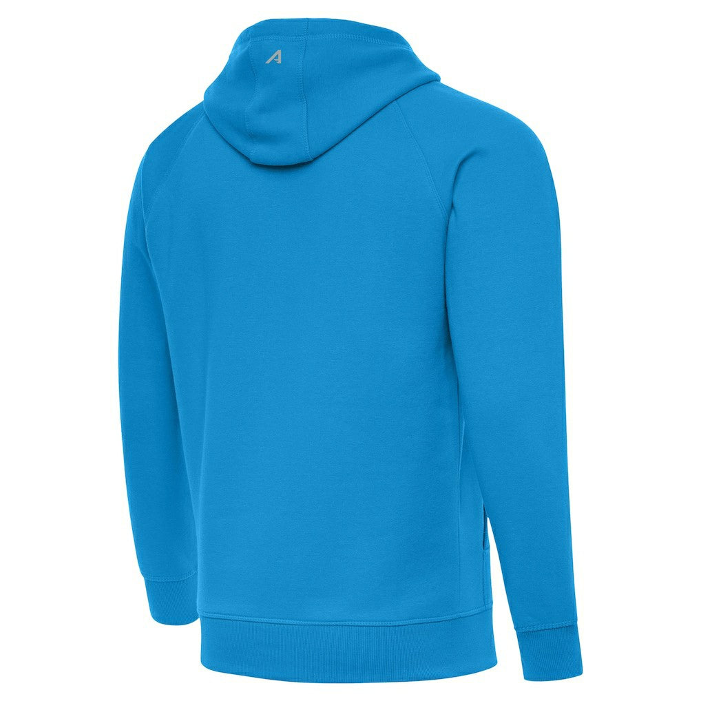 Carolina Panthers Antigua Brushed Carbon Victory Pullover Hoodie - Blue - NFL