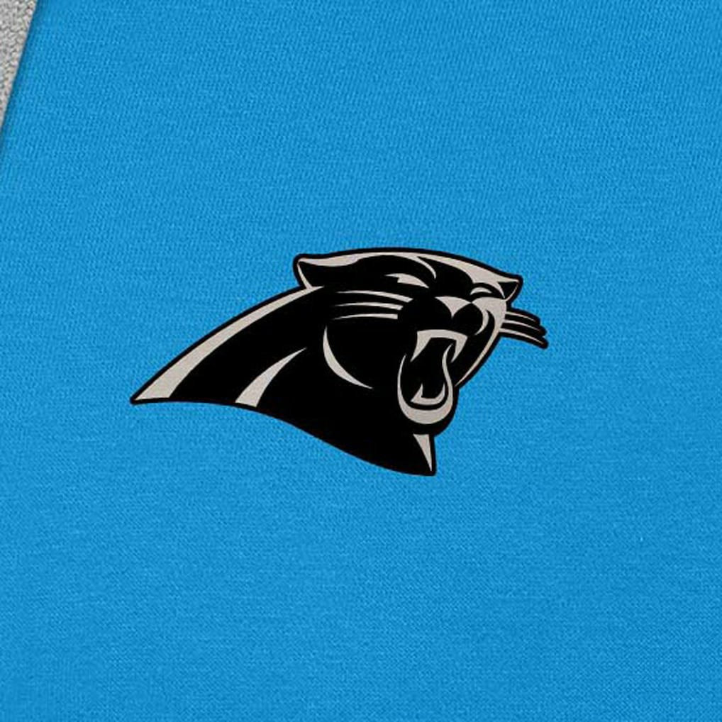 Carolina Panthers Antigua Brushed Carbon Victory Pullover Hoodie - Blue - NFL