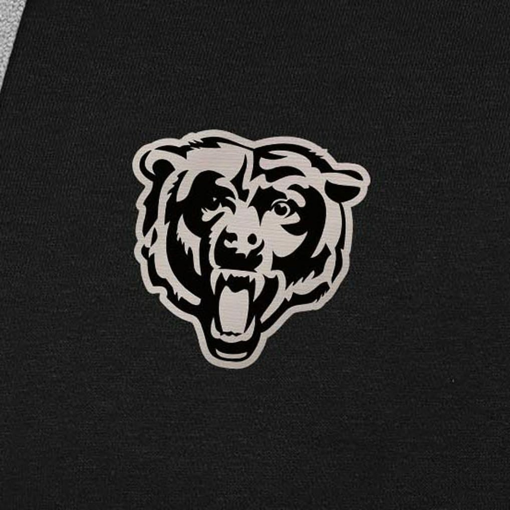 Chicago Bears Antigua Brushed Carbon Victory Pullover Hoodie - Black - NFL