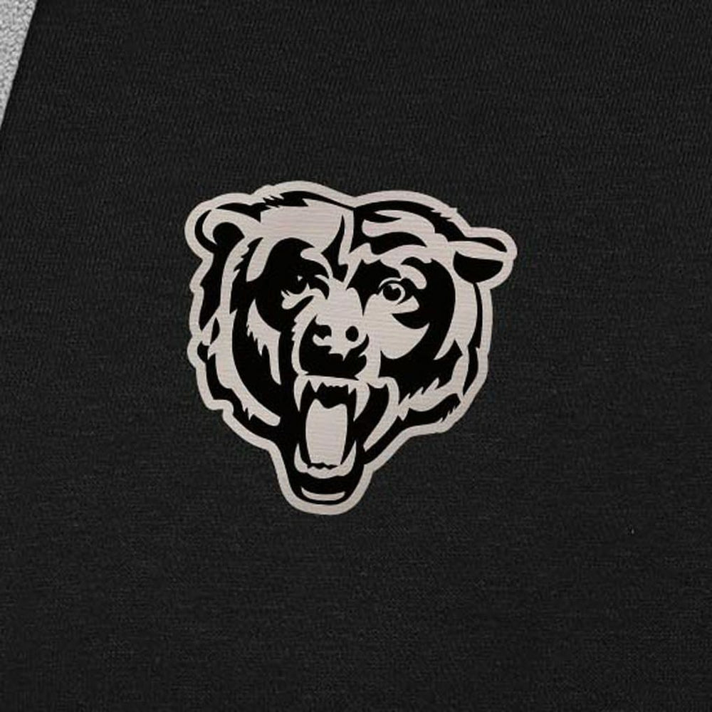 Chicago Bears Antigua Brushed Carbon Victory Pullover Hoodie - Black - NFL