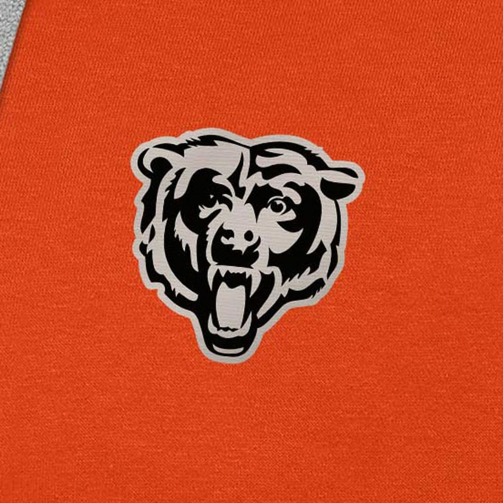 Chicago Bears Antigua Brushed Carbon Victory Pullover Hoodie - Orange - NFL