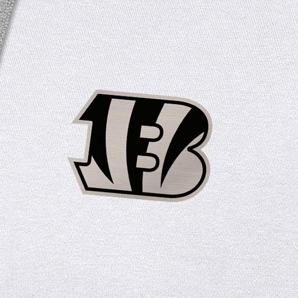 Cincinnati Bengals Antigua Brushed Carbon Victory Pullover Hoodie - White - NFL