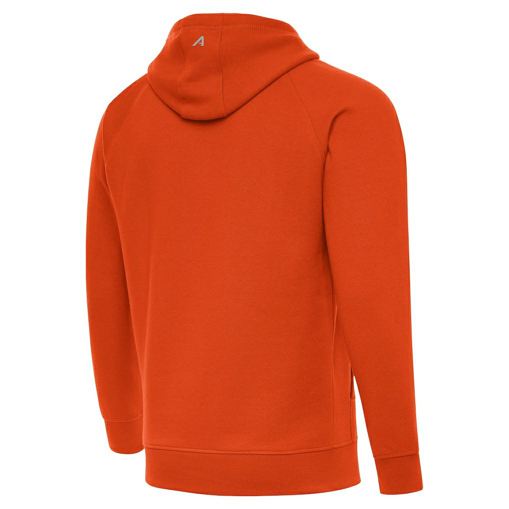 Cincinnati Bengals Antigua Brushed Carbon Victory Pullover Hoodie - Orange - NFL