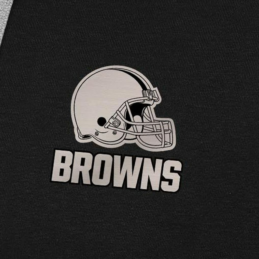 Cleveland Browns Antigua Brushed Carbon Victory Pullover Hoodie - Black - NFL