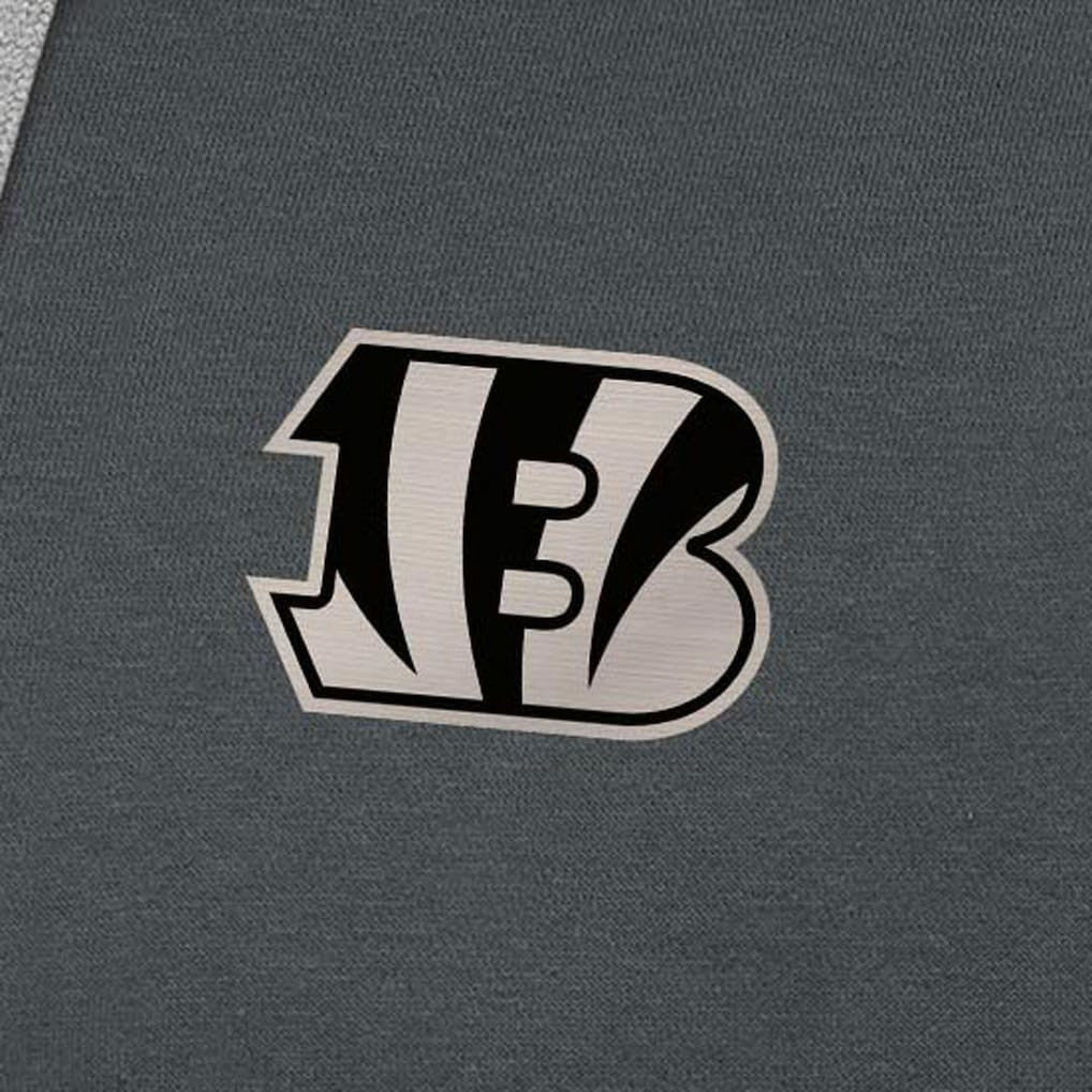 Cincinnati Bengals Antigua Brushed Carbon Victory Pullover Hoodie - Charcoal - NFL