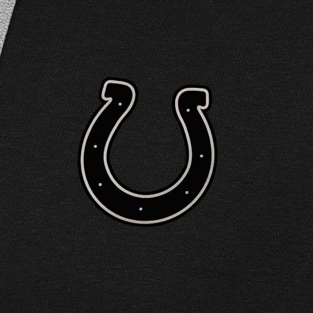 Indianapolis Colts Antigua Brushed Carbon Victory Pullover Hoodie - Black - NFL