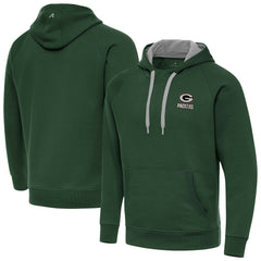 Green Bay Packers Antigua Brushed Carbon Victory Pullover Hoodie - Green - NFL