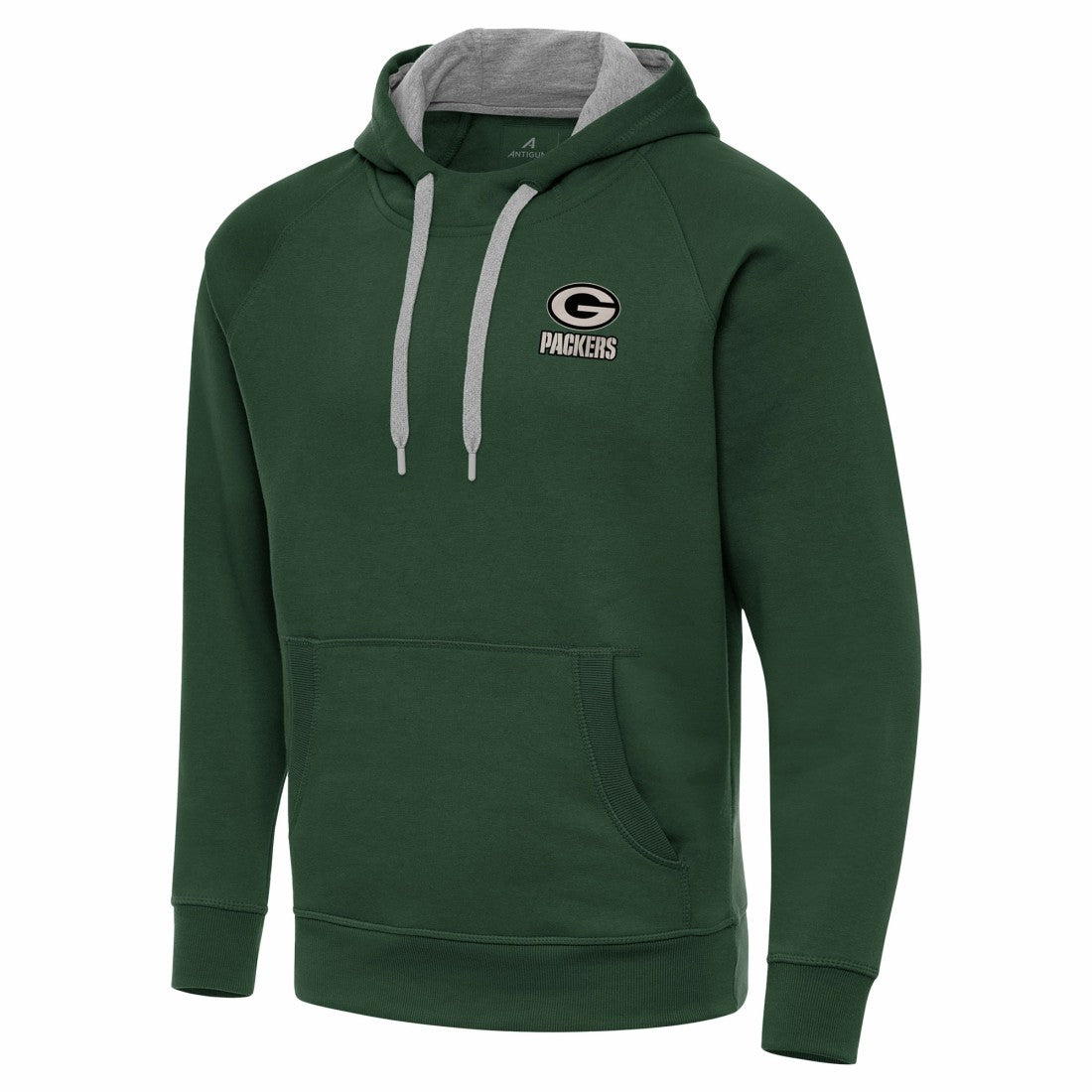 Green Bay Packers Antigua Brushed Carbon Victory Pullover Hoodie - Green - NFL