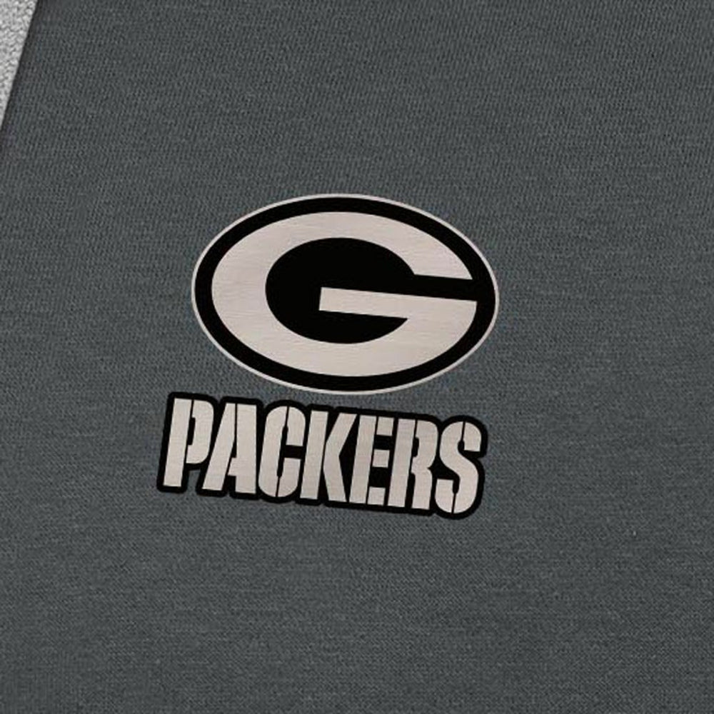 Green Bay Packers Antigua Brushed Carbon Victory Pullover Hoodie - Charcoal - NFL