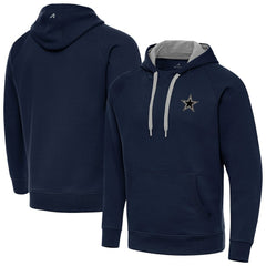 Dallas Cowboys Antigua Brushed Carbon Victory Pullover Hoodie - Navy - NFL