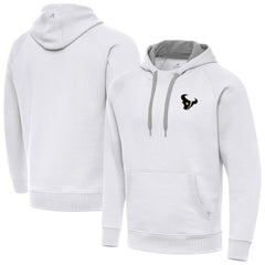 Houston Texans Antigua Brushed Carbon Victory Pullover Hoodie - White - NFL