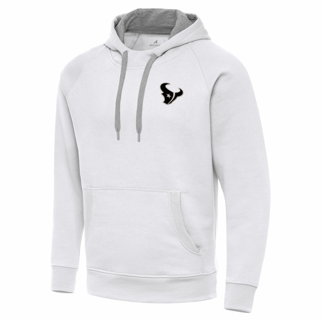 Houston Texans Antigua Brushed Carbon Victory Pullover Hoodie - White - NFL