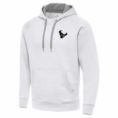 Houston Texans Antigua Brushed Carbon Victory Pullover Hoodie - White - NFL