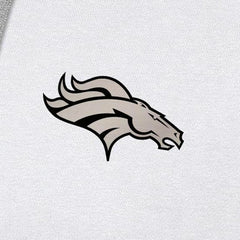 Denver Broncos Antigua Brushed Carbon Victory Pullover Hoodie - White - NFL