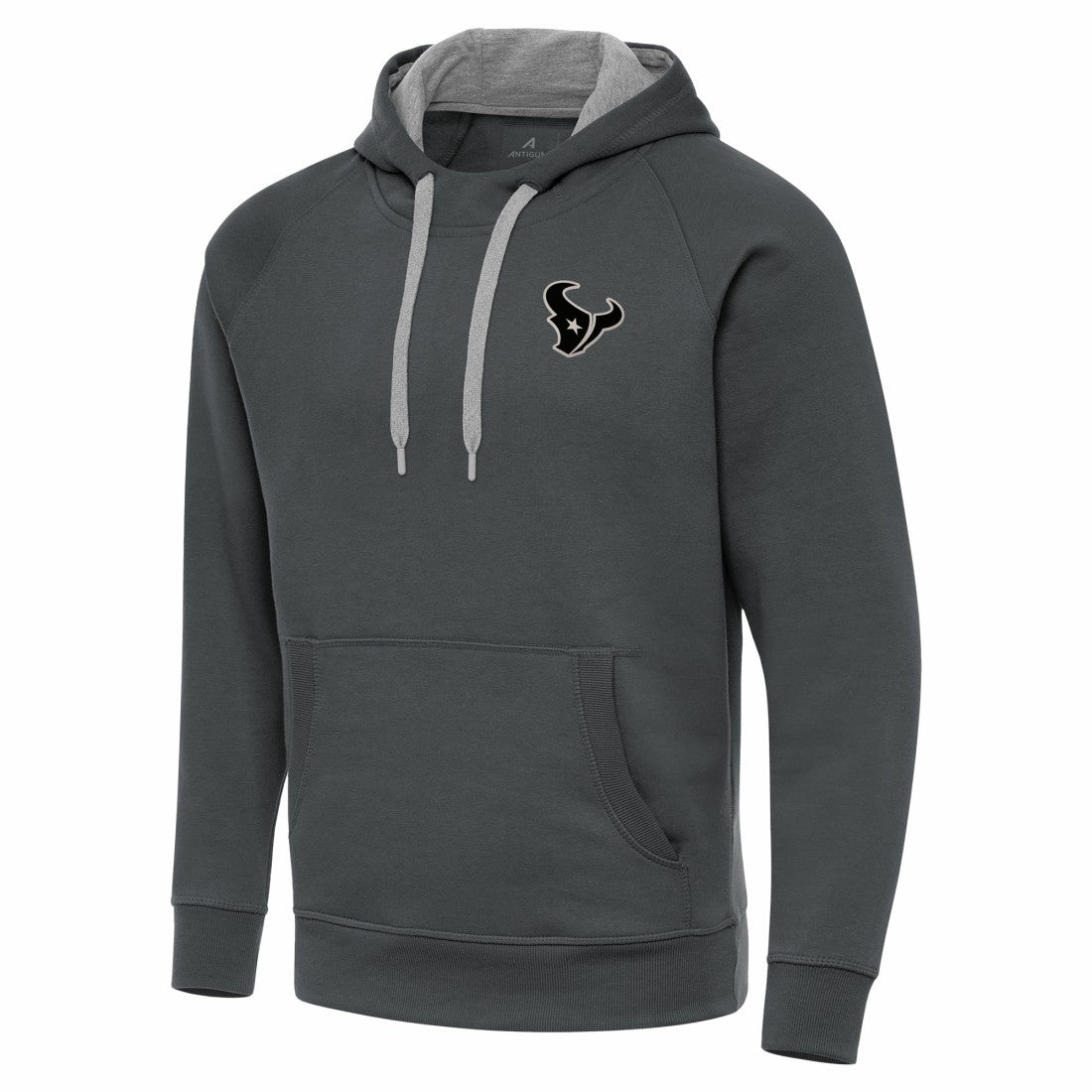 Houston Texans Antigua Brushed Carbon Victory Pullover Hoodie - Charcoal - NFL
