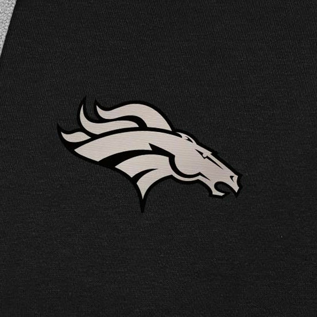 Denver Broncos Antigua Brushed Carbon Victory Pullover Hoodie - Black - NFL