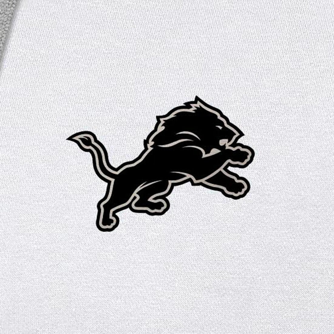 Detroit Lions Antigua Brushed Carbon Victory Pullover Hoodie - White - NFL