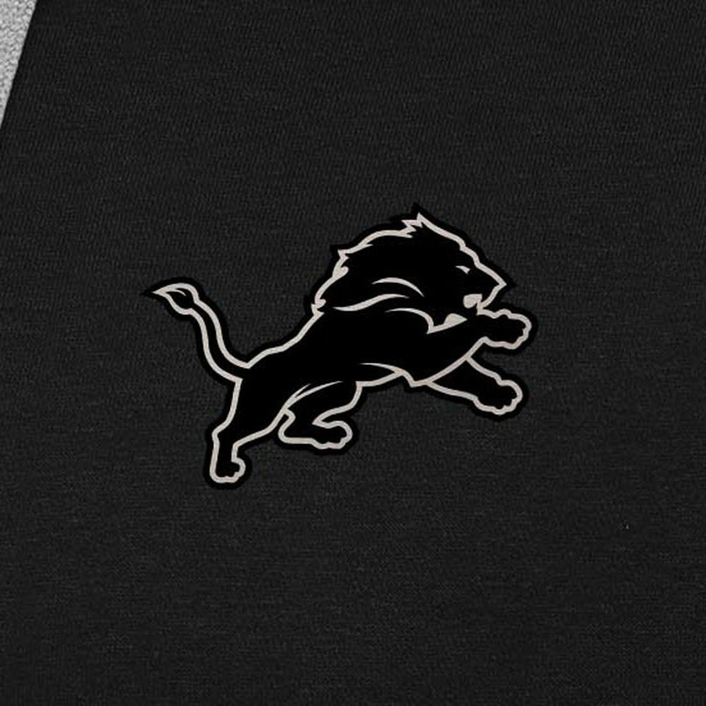Detroit Lions Antigua Brushed Carbon Victory Pullover Hoodie - Black - NFL