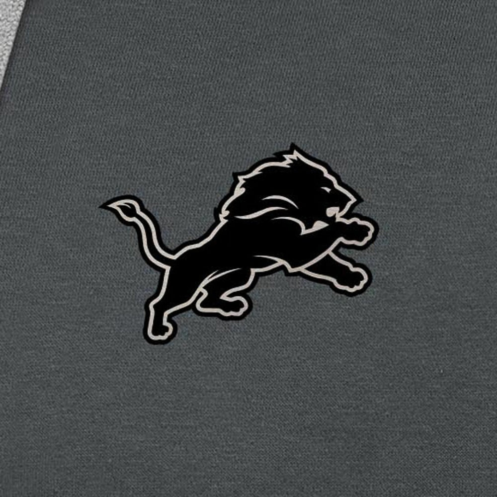 Detroit Lions Antigua Brushed Carbon Victory Pullover Hoodie - Charcoal - NFL