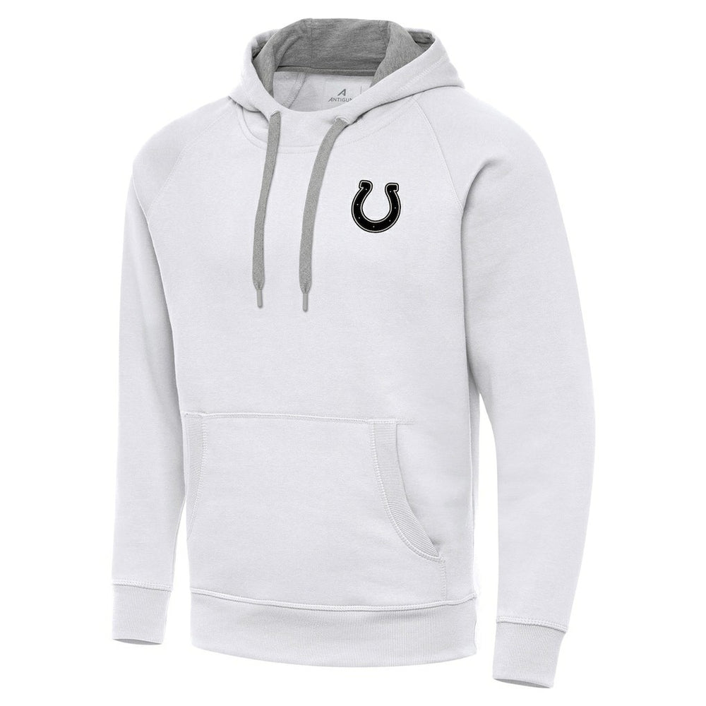 Indianapolis Colts Antigua Brushed Carbon Victory Pullover Hoodie - White - NFL