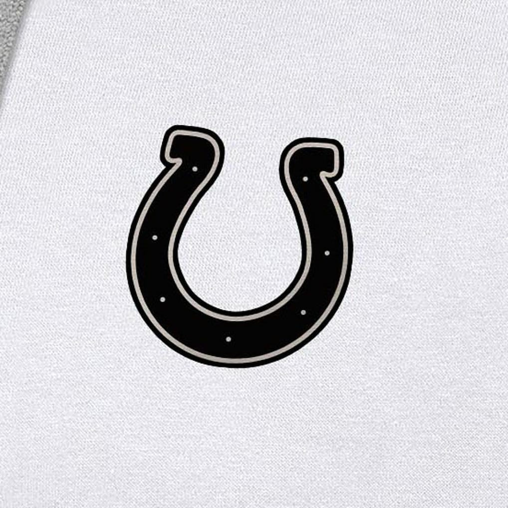 Indianapolis Colts Antigua Brushed Carbon Victory Pullover Hoodie - White - NFL