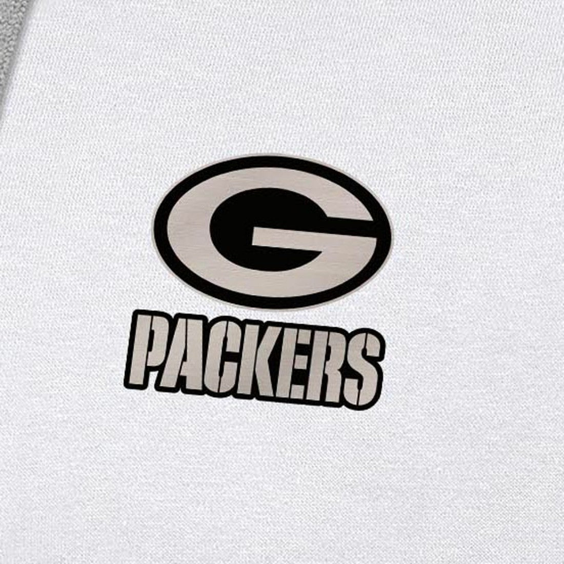Green Bay Packers Antigua Brushed Carbon Victory Pullover Hoodie - White - NFL