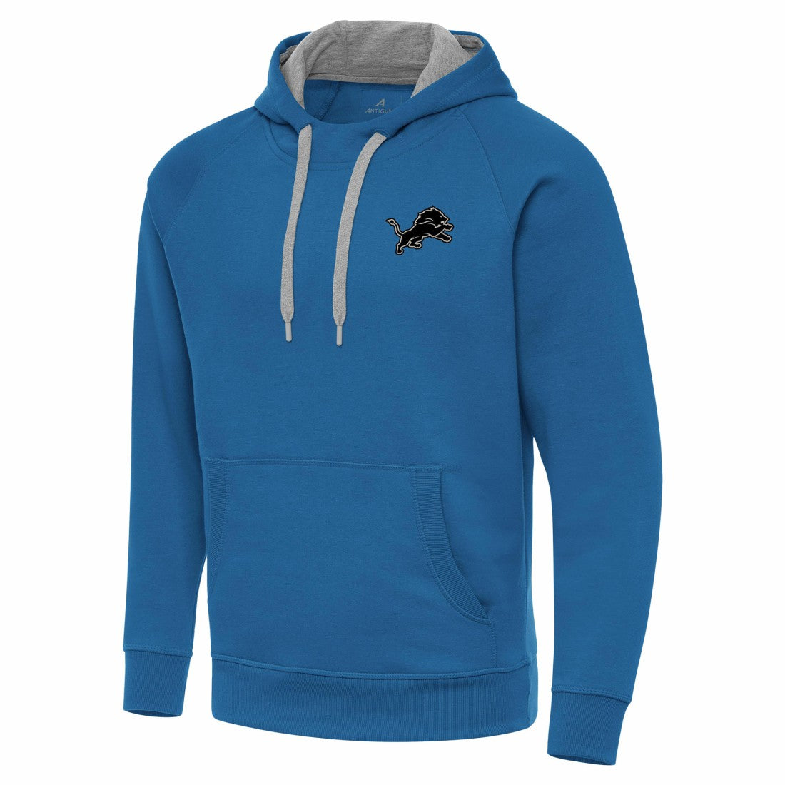 Detroit Lions Antigua Brushed Carbon Victory Pullover Hoodie - Blue - NFL