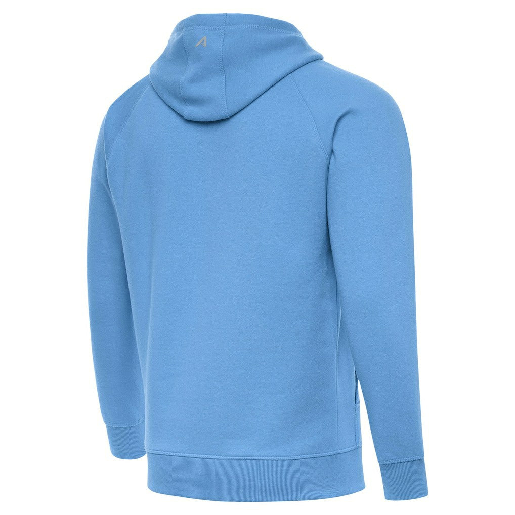 Los Angeles Chargers Antigua Brushed Carbon Victory Pullover Hoodie - Powder Blue - NFL
