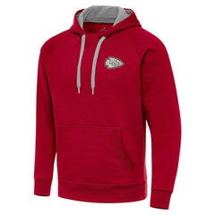 Kansas City Chiefs Antigua Brushed Carbon Victory Pullover Hoodie - Red - NFL