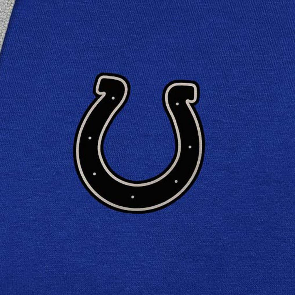 Indianapolis Colts Antigua Brushed Carbon Victory Pullover Hoodie - Royal - NFL