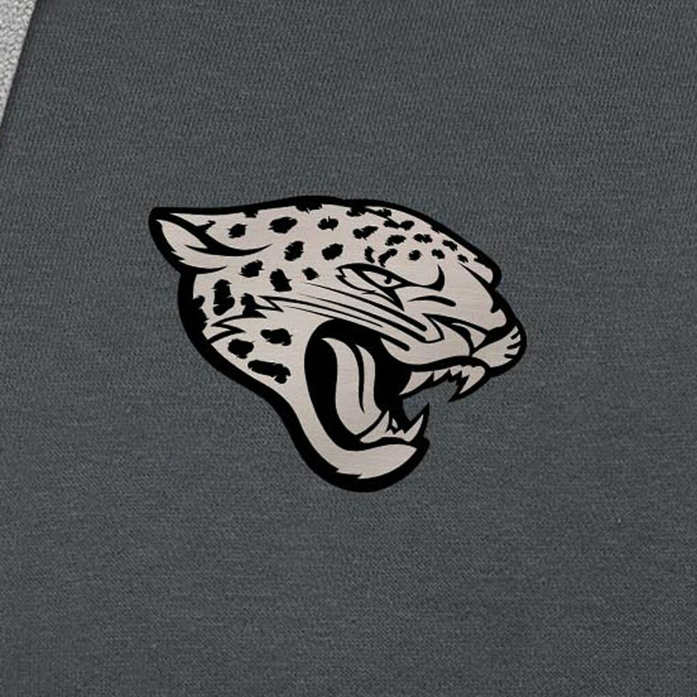 Jacksonville Jaguars Antigua Brushed Carbon Victory Pullover Hoodie - Charcoal - NFL