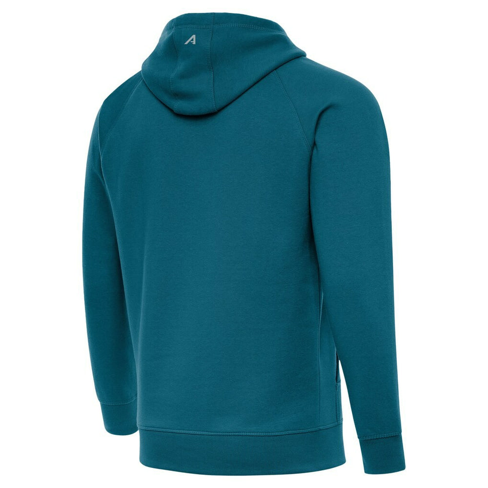 Jacksonville Jaguars Antigua Brushed Carbon Victory Pullover Hoodie - Teal - NFL