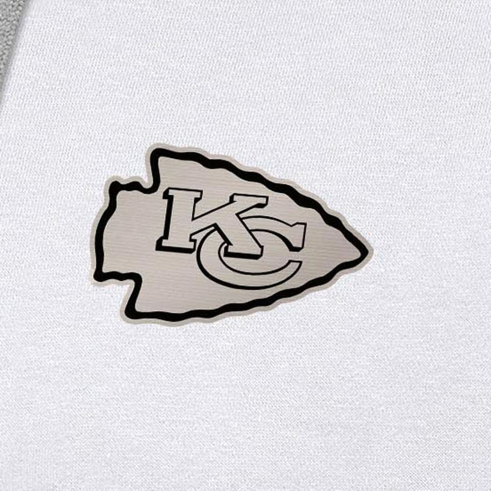 Kansas City Chiefs Antigua Brushed Carbon Victory Pullover Hoodie - White - NFL