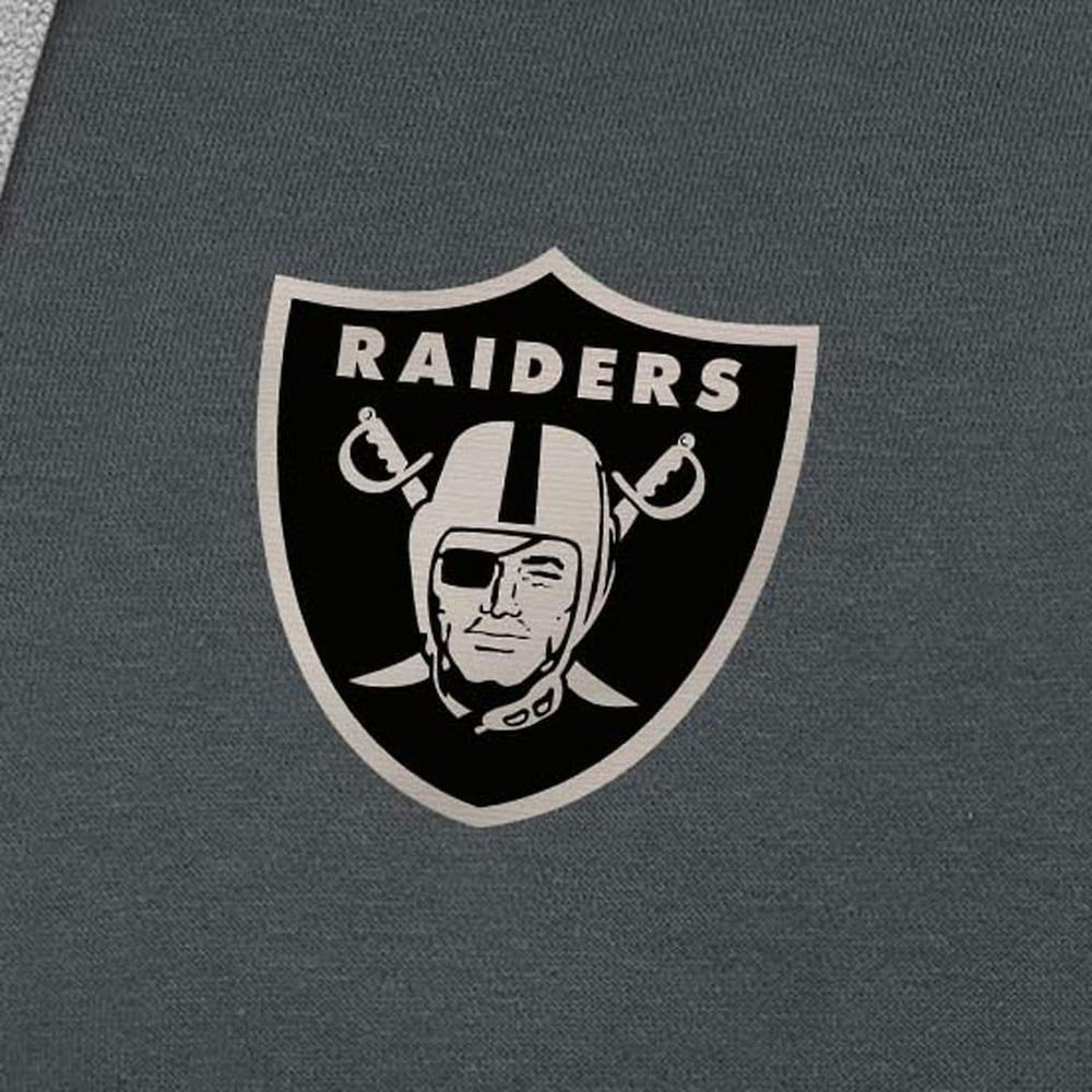 Las Vegas Raiders Antigua Brushed Carbon Victory Pullover Hoodie - Charcoal - NFL