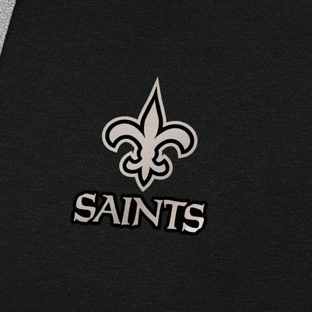 New Orleans Saints Antigua Brushed Carbon Victory Pullover Hoodie - Black - NFL