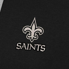 New Orleans Saints Antigua Brushed Carbon Victory Pullover Hoodie - Black - NFL