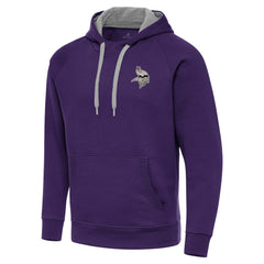 Minnesota Vikings Antigua Brushed Carbon Victory Pullover Hoodie - Purple - NFL