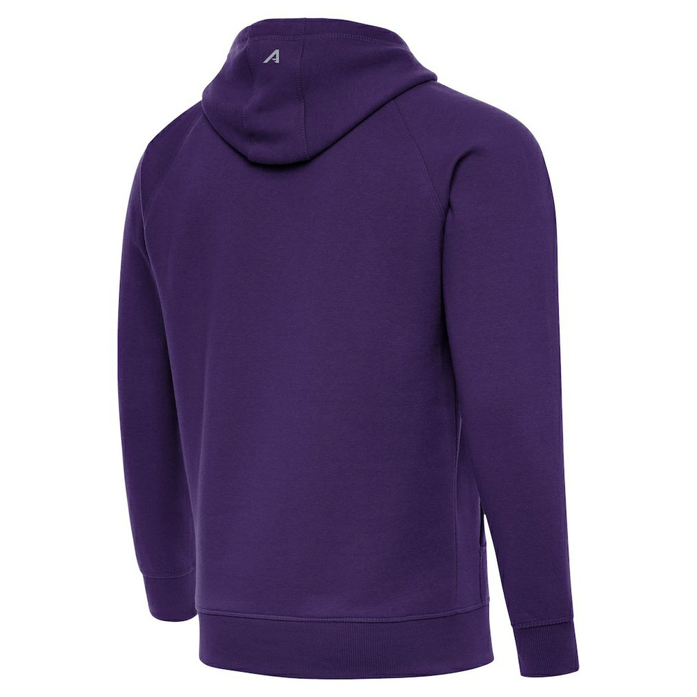 Minnesota Vikings Antigua Brushed Carbon Victory Pullover Hoodie - Purple - NFL