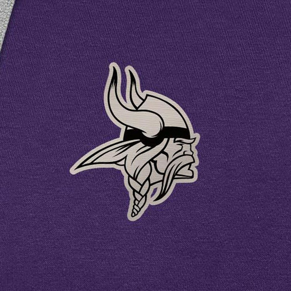 Minnesota Vikings Antigua Brushed Carbon Victory Pullover Hoodie - Purple - NFL