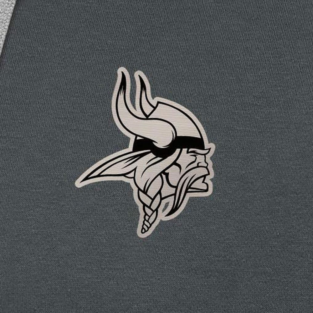 Minnesota Vikings Antigua Brushed Carbon Victory Pullover Hoodie - Charcoal - NFL