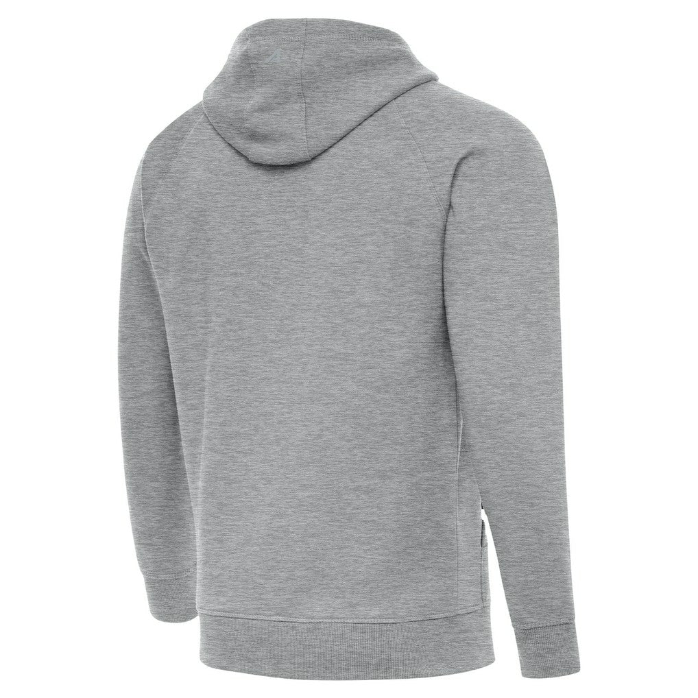 New Orleans Saints Antigua Brushed Carbon Victory Pullover Hoodie - Heather Gray - NFL