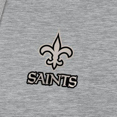 New Orleans Saints Antigua Brushed Carbon Victory Pullover Hoodie - Heather Gray - NFL