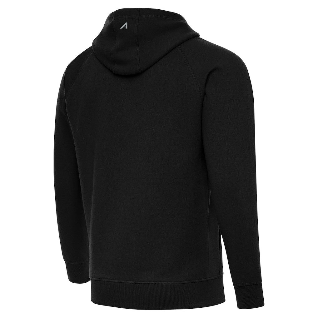 New York Giants Antigua Brushed Carbon Victory Pullover Hoodie - Black - NFL