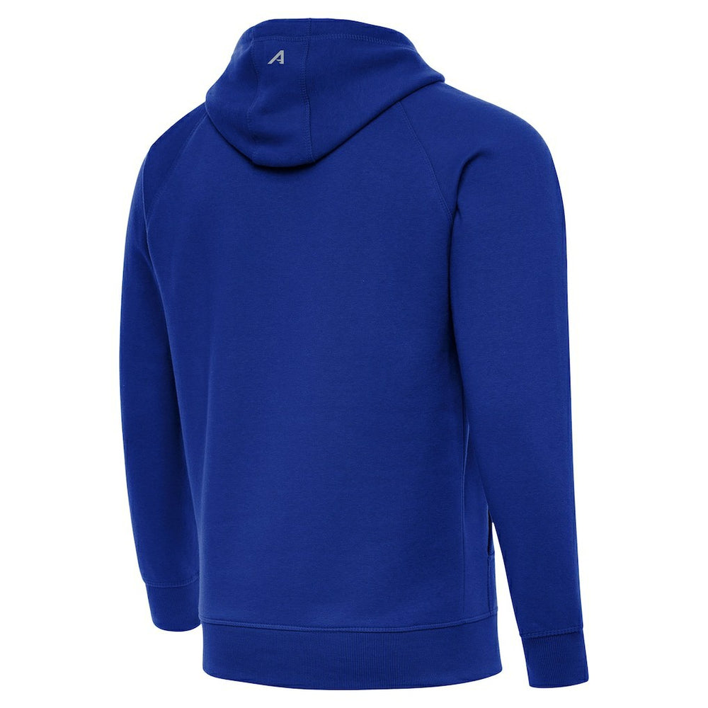 New York Giants Antigua Brushed Carbon Victory Pullover Hoodie - Royal - NFL