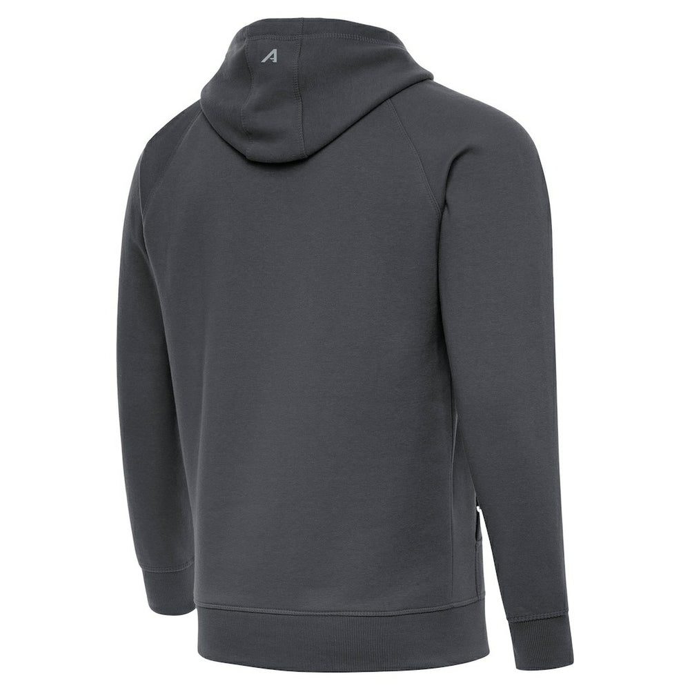 New England Patriots Antigua Brushed Carbon Victory Pullover Hoodie - Charcoal - NFL